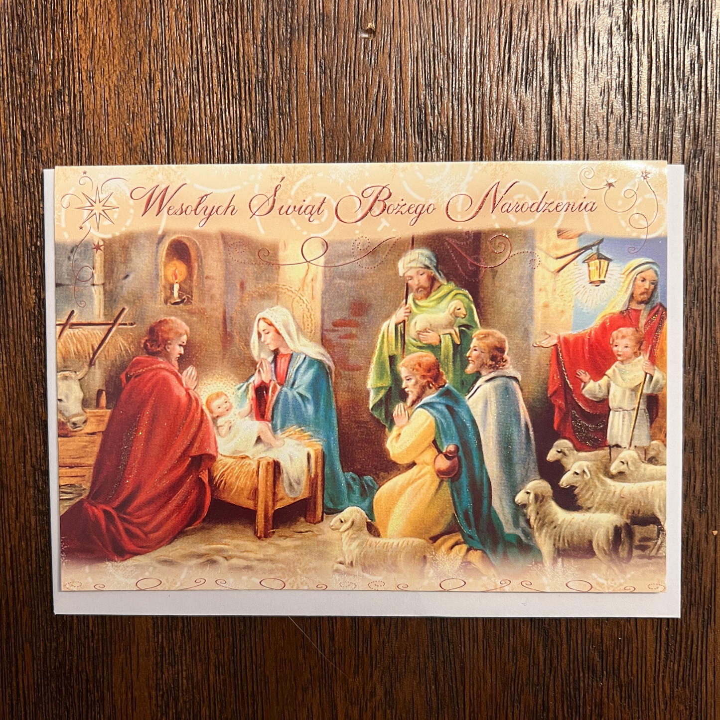 Carte de voeux de Noël avec opłatek - Trésors de Pologne