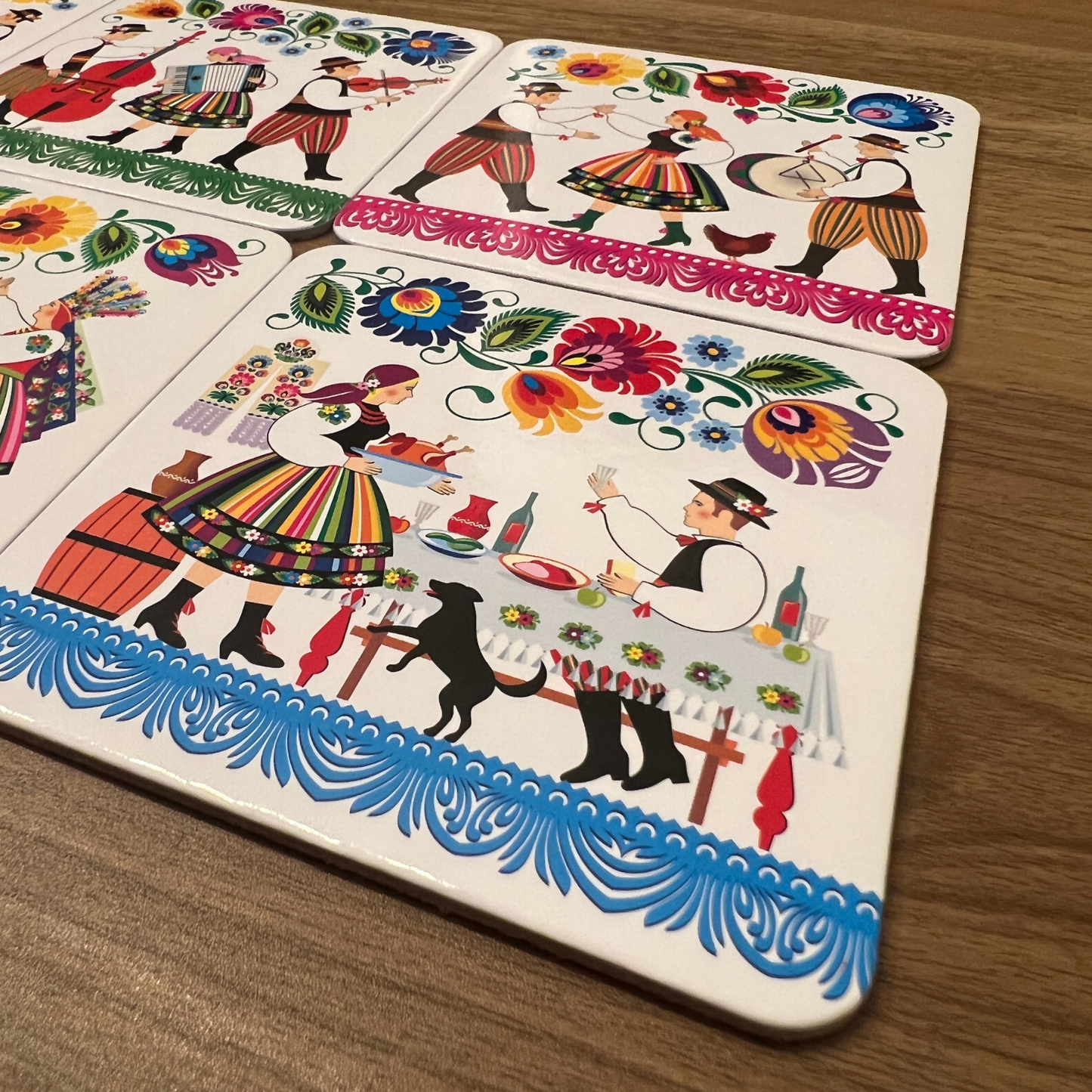 Dessous de verres Folklore Łowicz - Trésors de Pologne