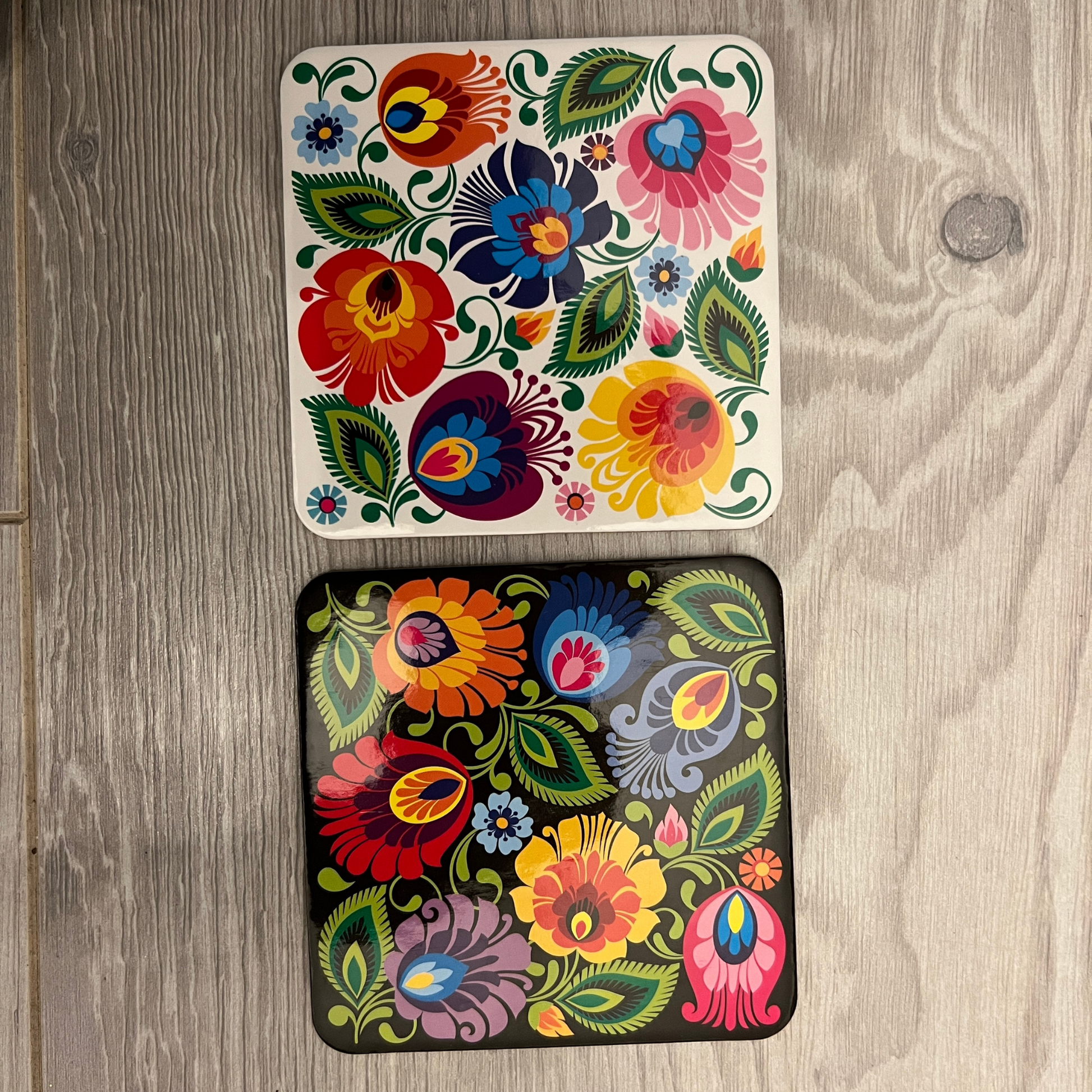 Dessous de verre folk fleurs de Łowicz - Trésors de Pologne