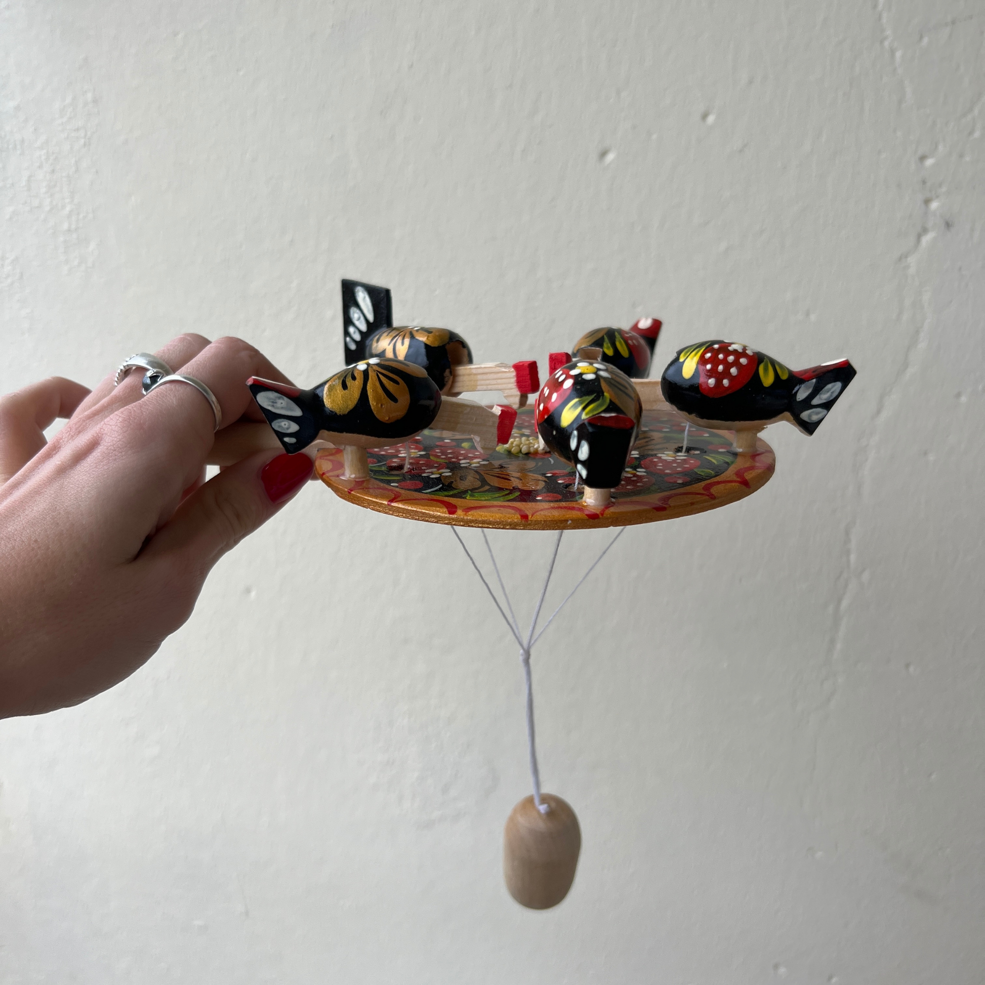 Jouet poules en bois - Trésors de Pologne