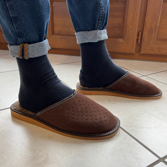 Pantoufles fourrées pour homme - Trésors de Pologne
