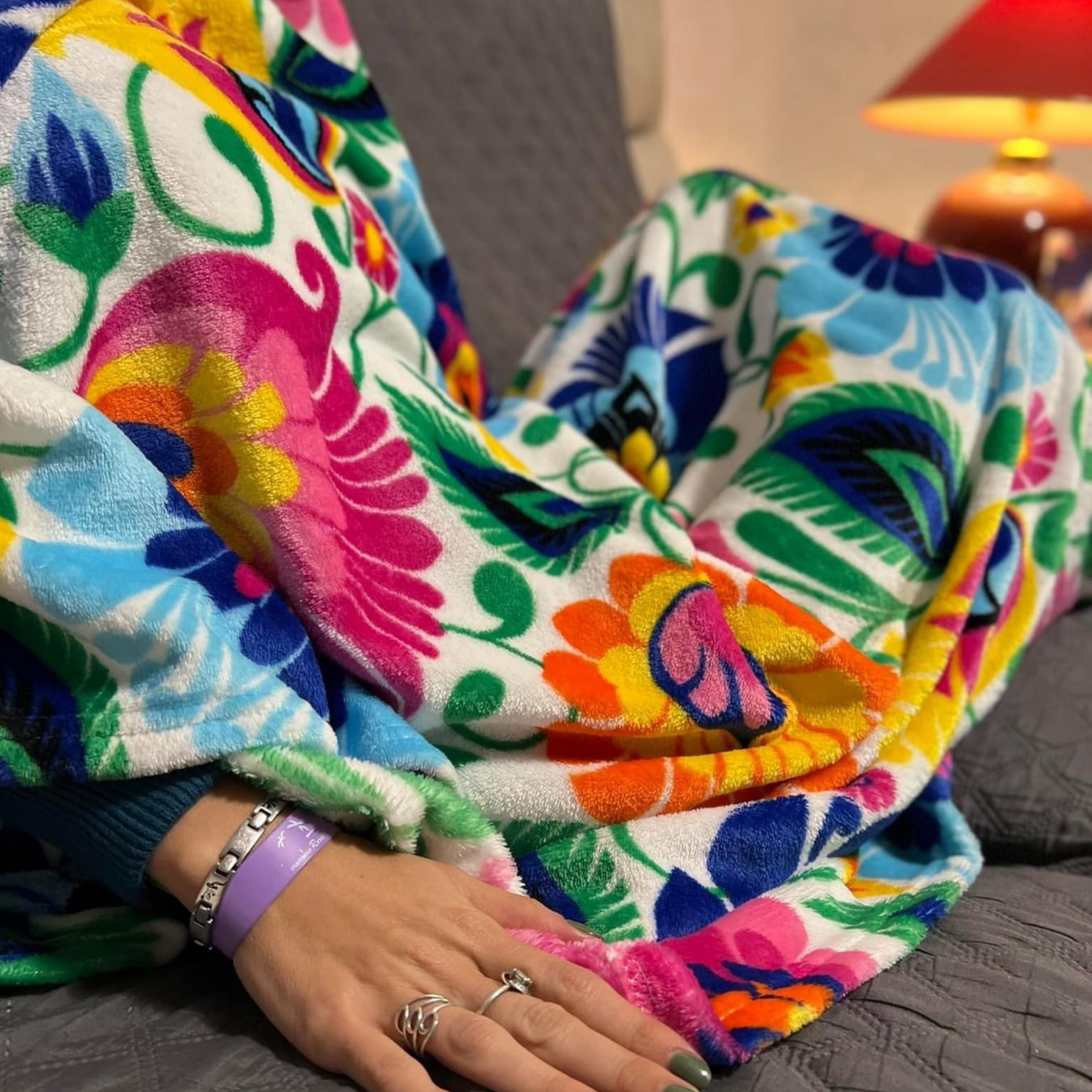 Plaid chaud motif folk - Trésors de Pologne