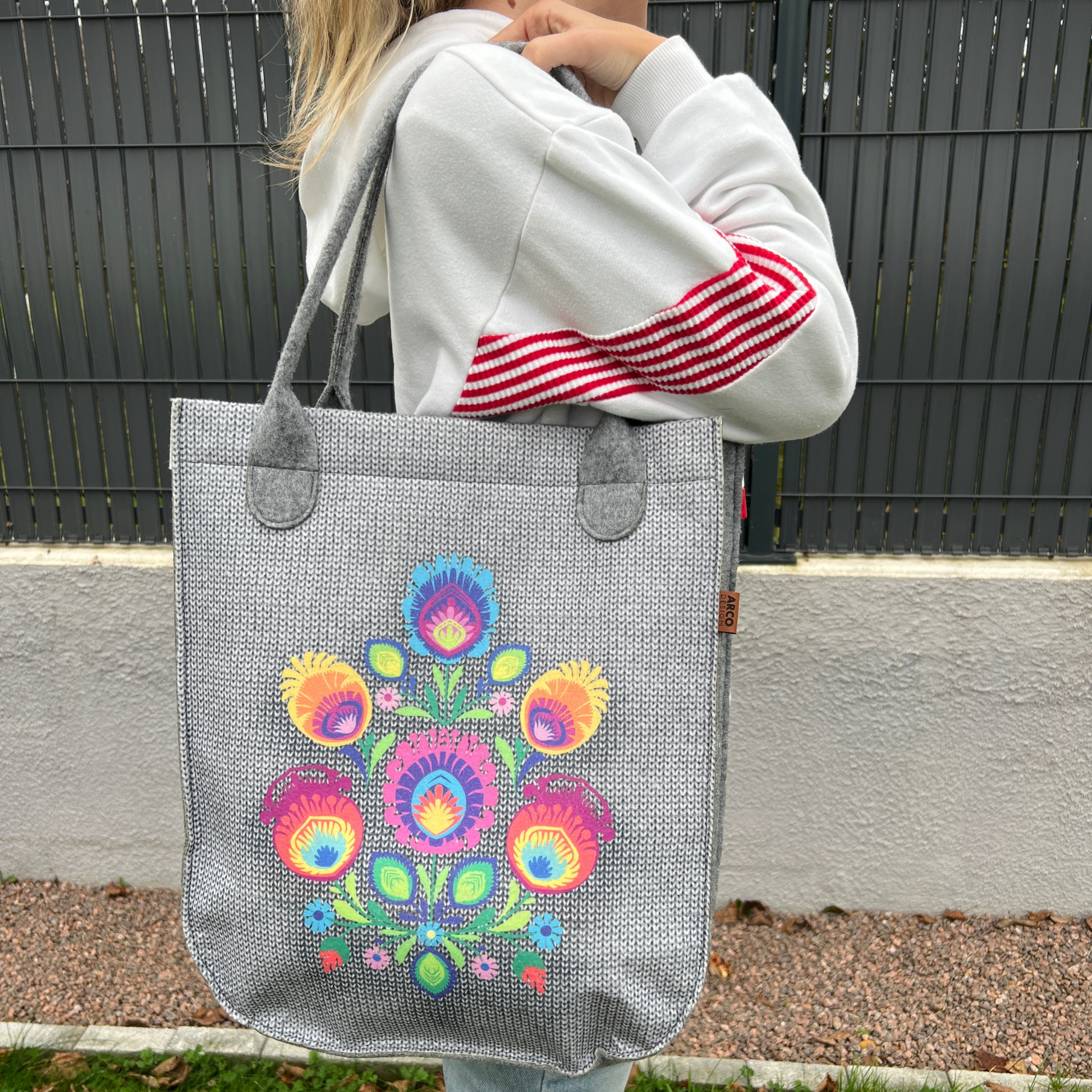 Sac à main fleurs de Łowicz - Trésors de Pologne