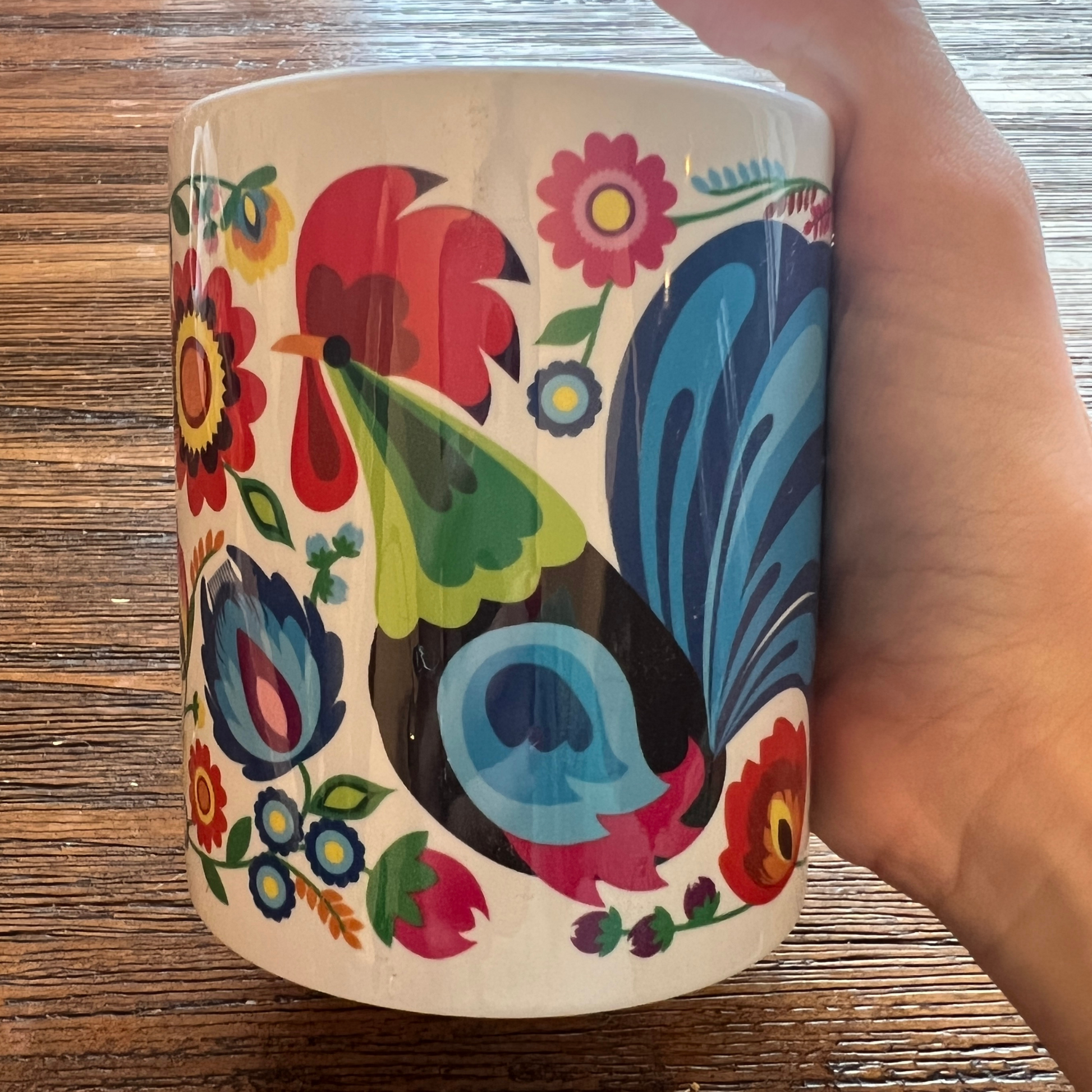 Tasses motif fleurs de Łowicz - Trésors de Pologne