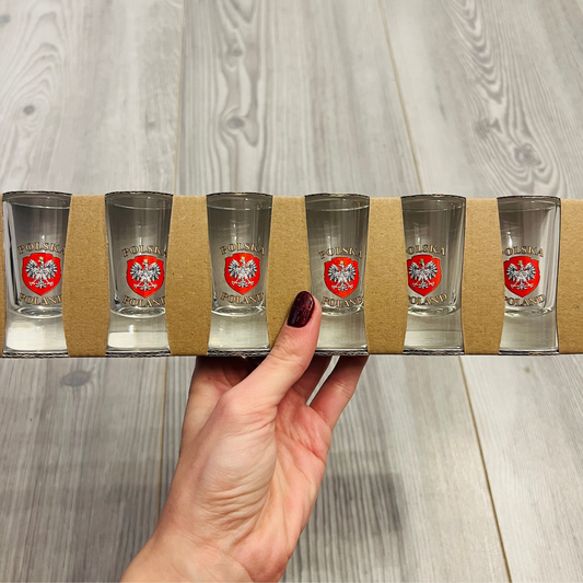 Shooters verres à vodka par 6 - Trésors de Pologne