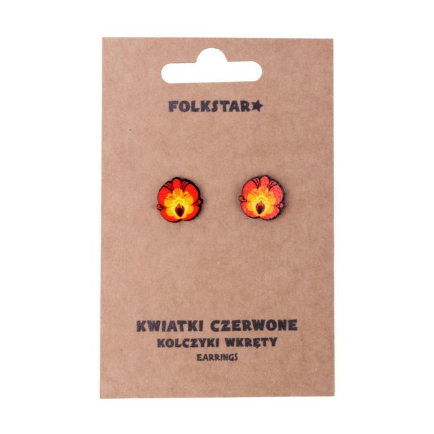 Boucles d'oreilles fleurs de Lowicz - Trésors de Pologne