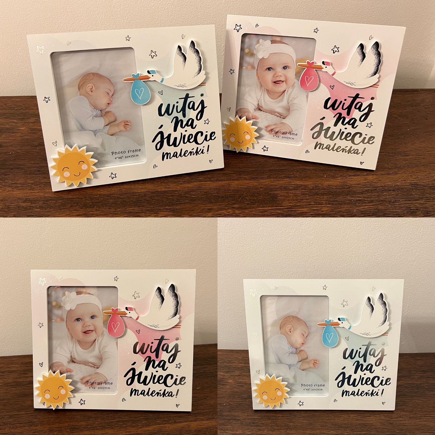 Cadre de naissance fille garçon - Trésors de Pologne