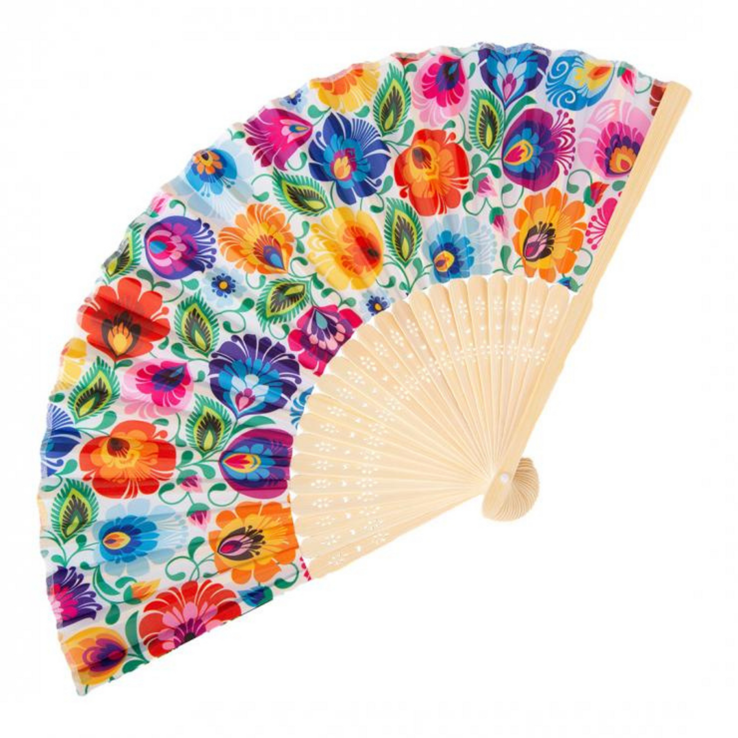 Eventail motif folk Folkstar - Trésors de Pologne