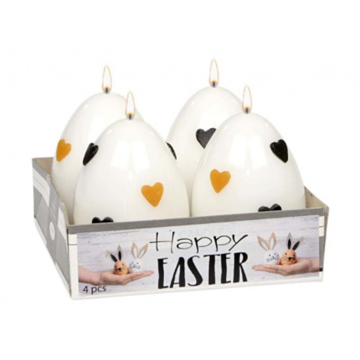 Lot de 4 Bougies Œufs de Pâques - Trésors de Pologne