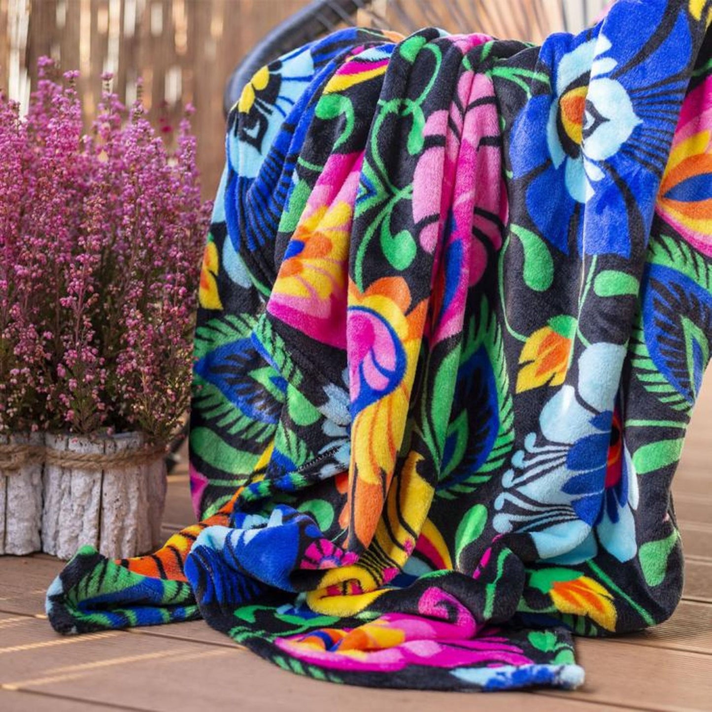 Plaid chaud motif folk - Trésors de Pologne