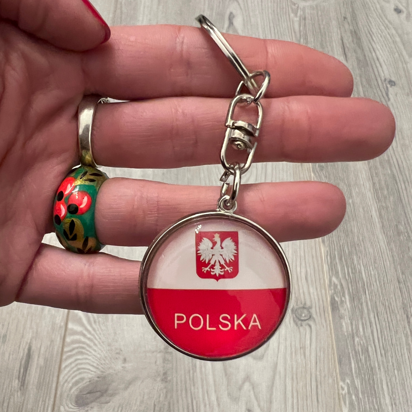 Porte clés rond Polska - Trésors de Pologne