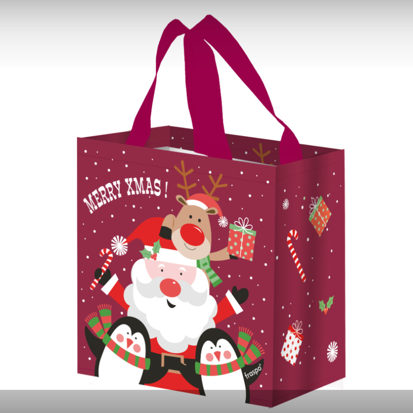 Petit sac de Noël renforcé Père Noël - Trésors de Pologne