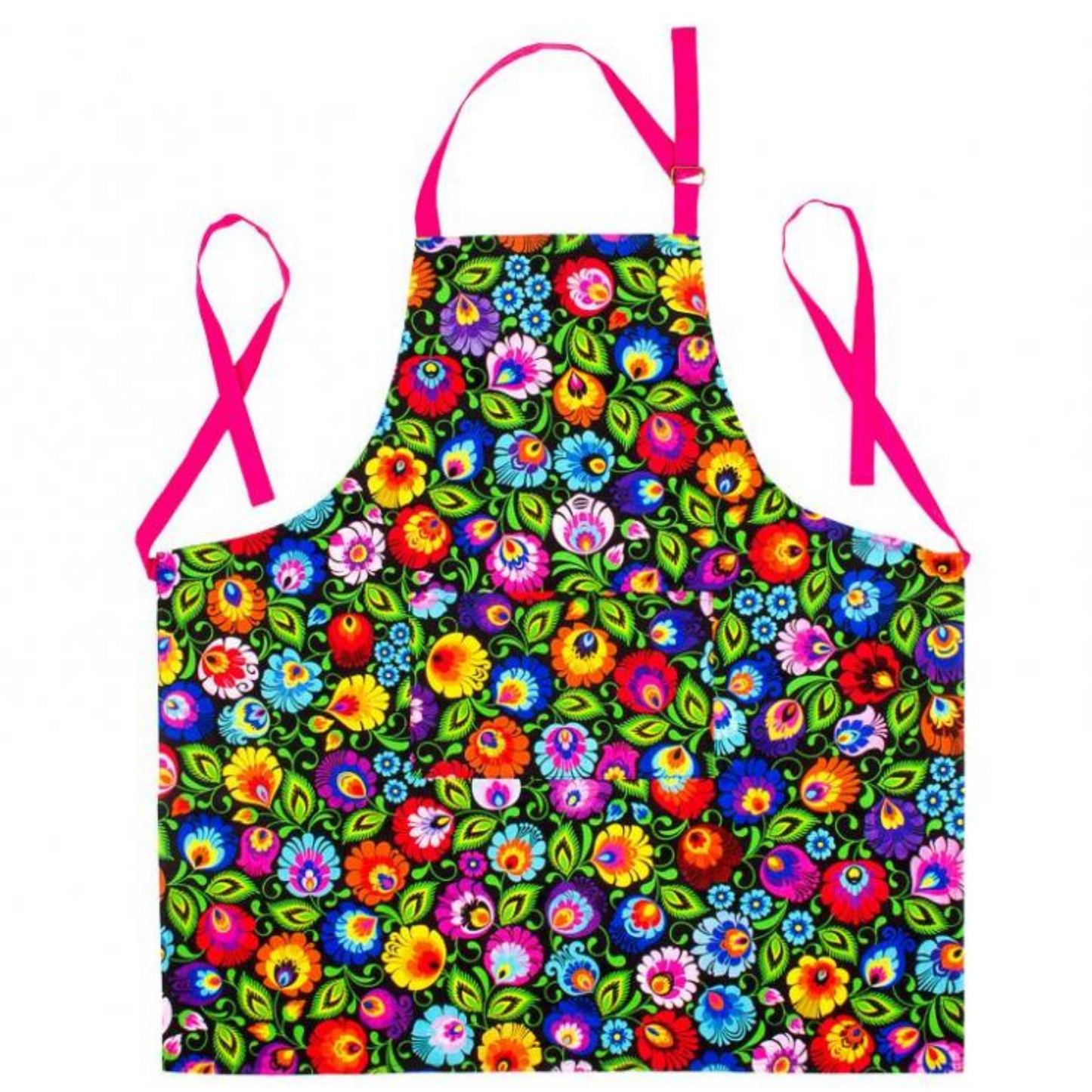 Tablier de cuisine coloré à fleurs - Trésors de Pologne