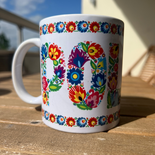 Tasses motif fleurs de Łowicz - Trésors de Pologne
