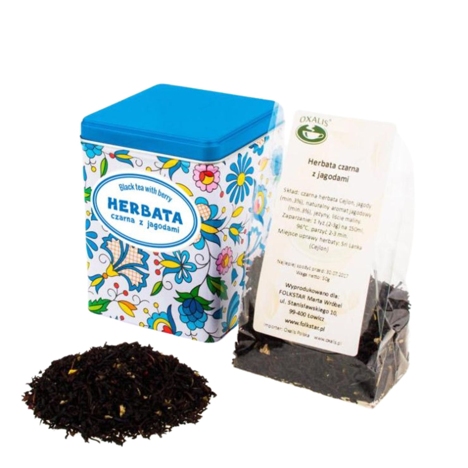 Thé avec boîte à thé décorative - Trésors de Pologne