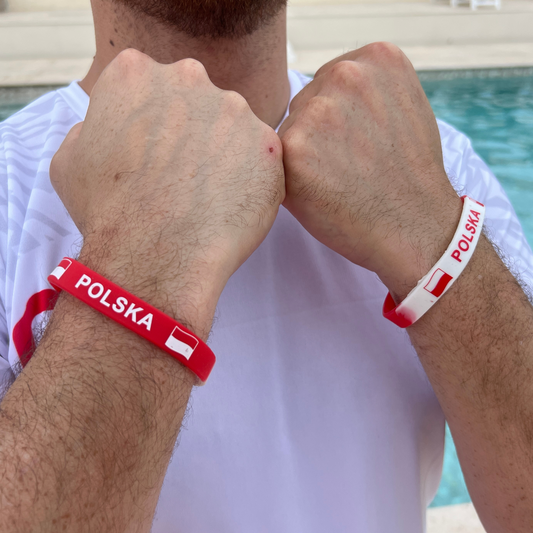 Bracelets rouges et blancs polonais Polska - Trésors de Pologne