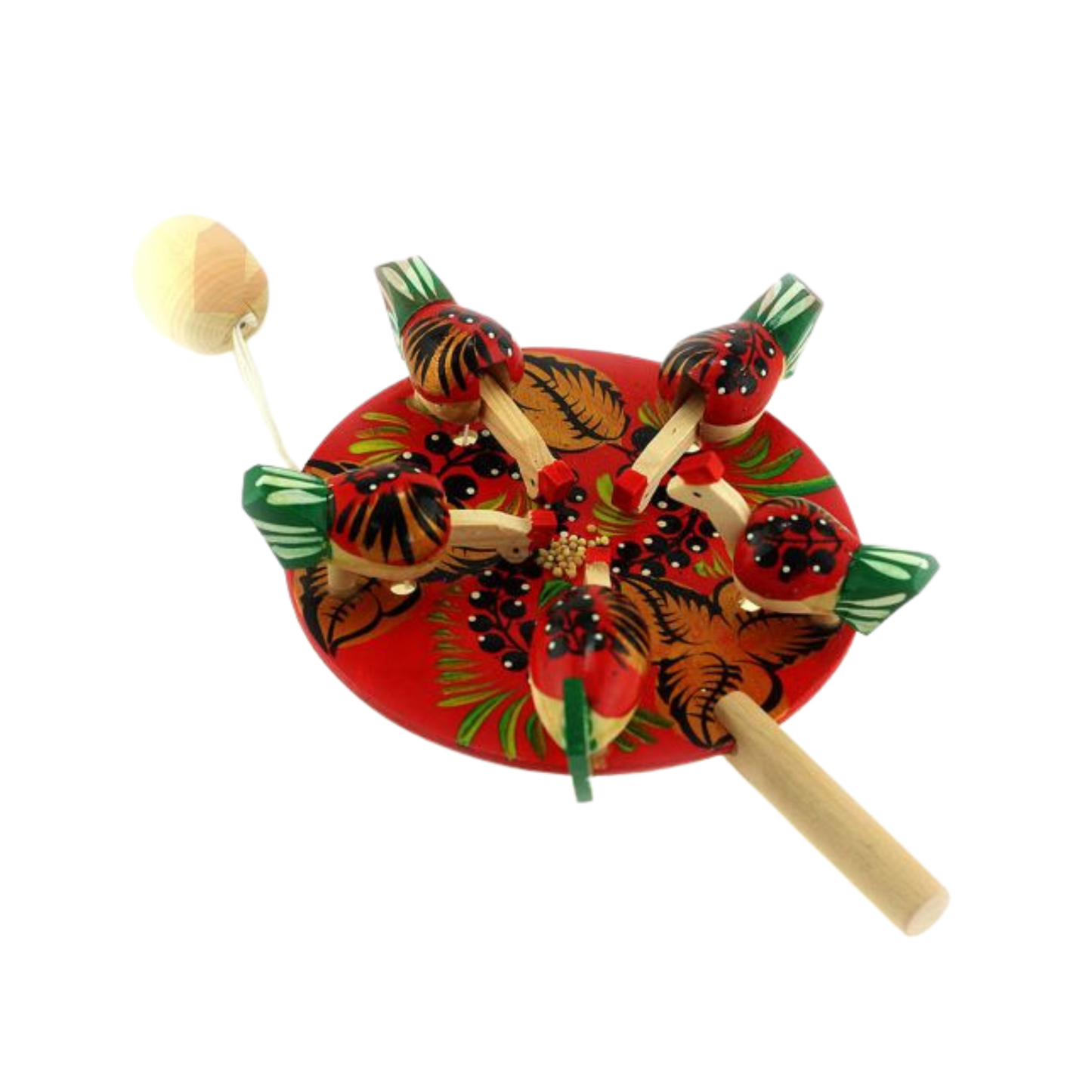 Jouet en bois "Petites poules qui picorent - Trésors de Pologne