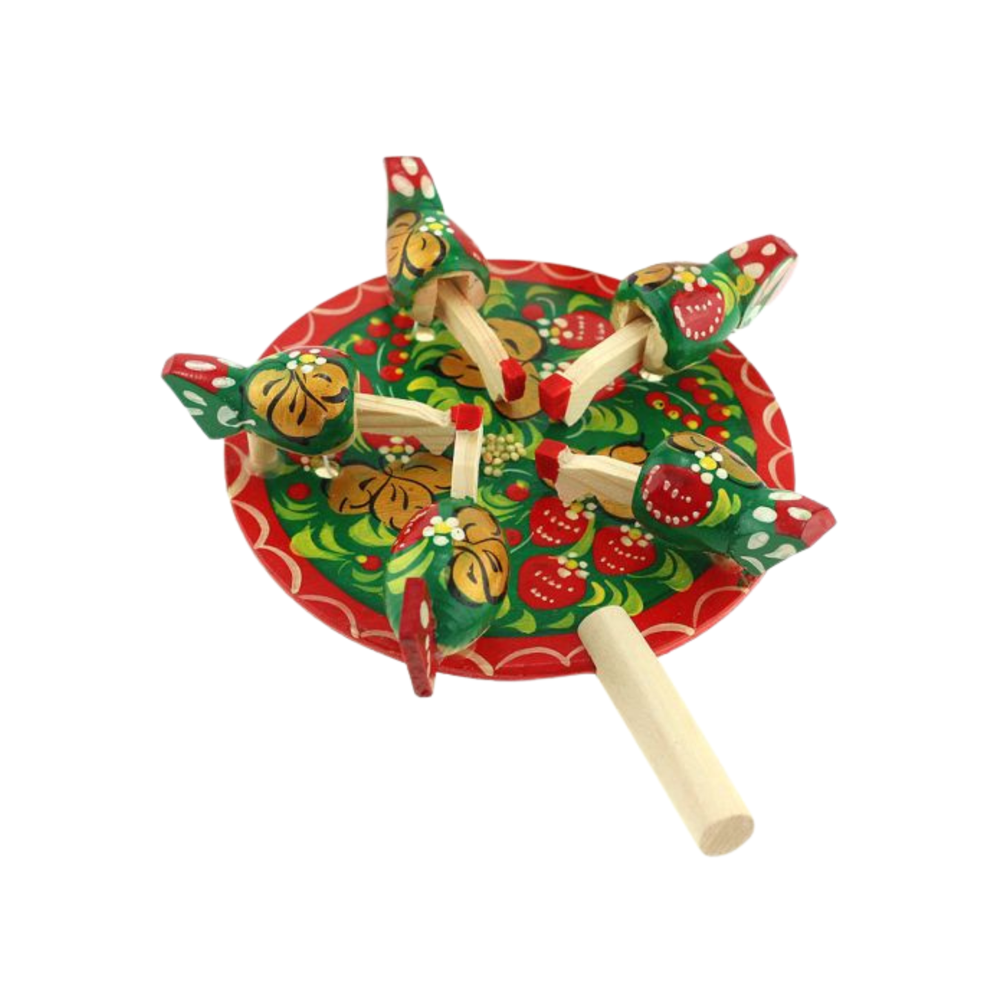 Jouet en bois "Petites poules qui picorent - Trésors de Pologne