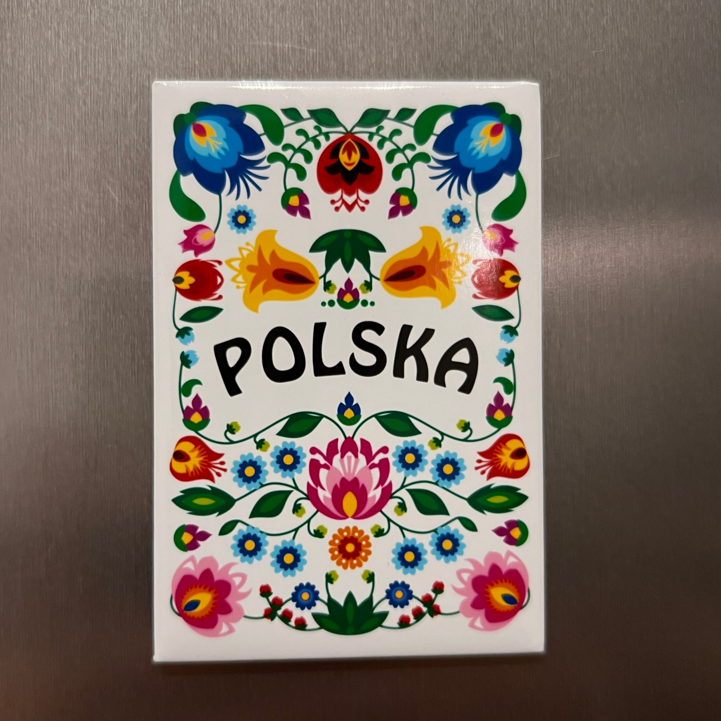 Magnet fleurs de Łowicz - Trésors de Pologne