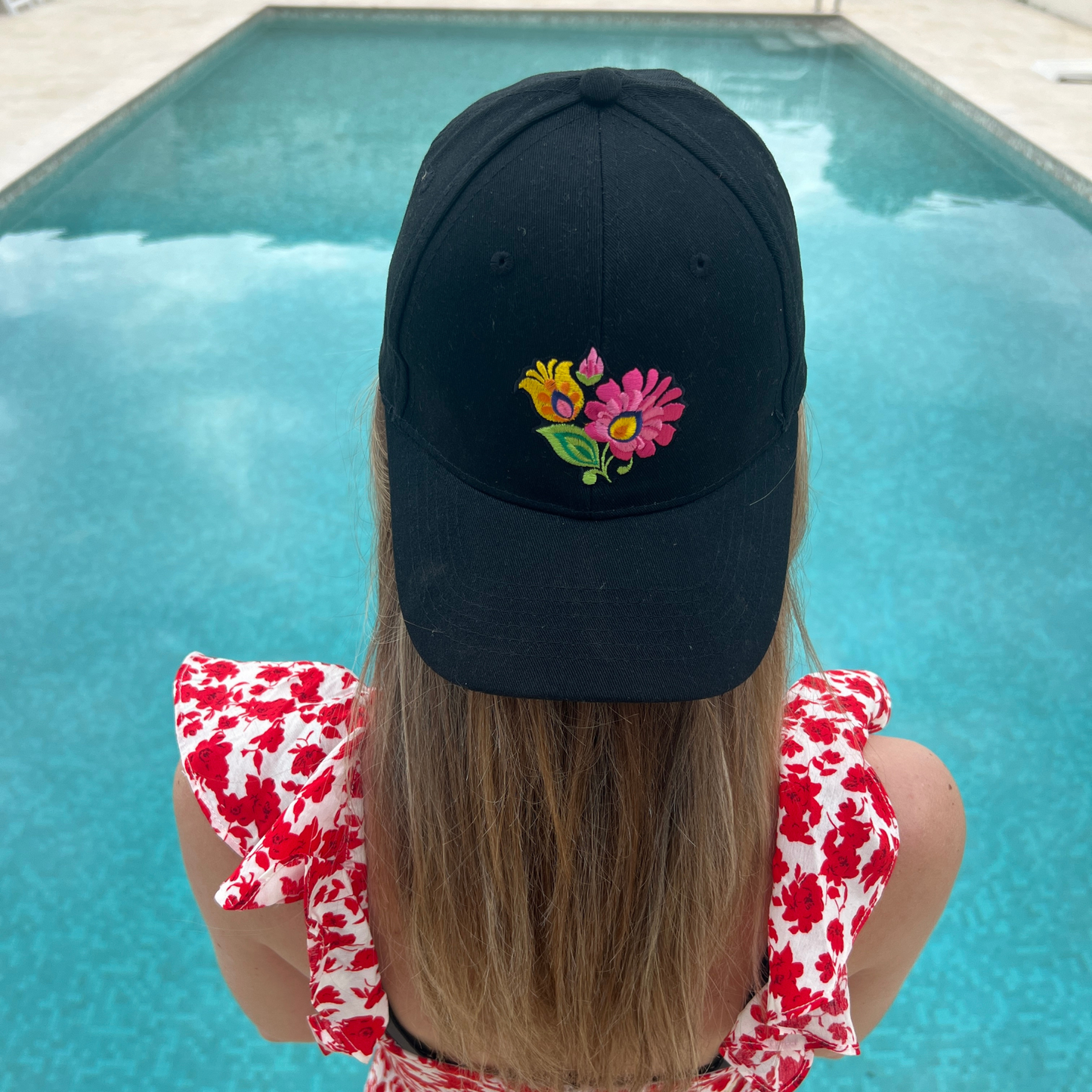 Casquette polonaise colorée folk fleurs - Trésors de Pologne