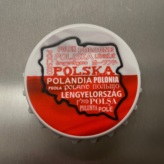 Magnet rond décapsuleur Polska