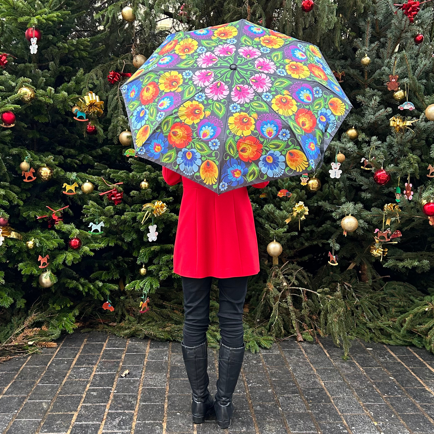 Parapluie fleurs de Łowicz