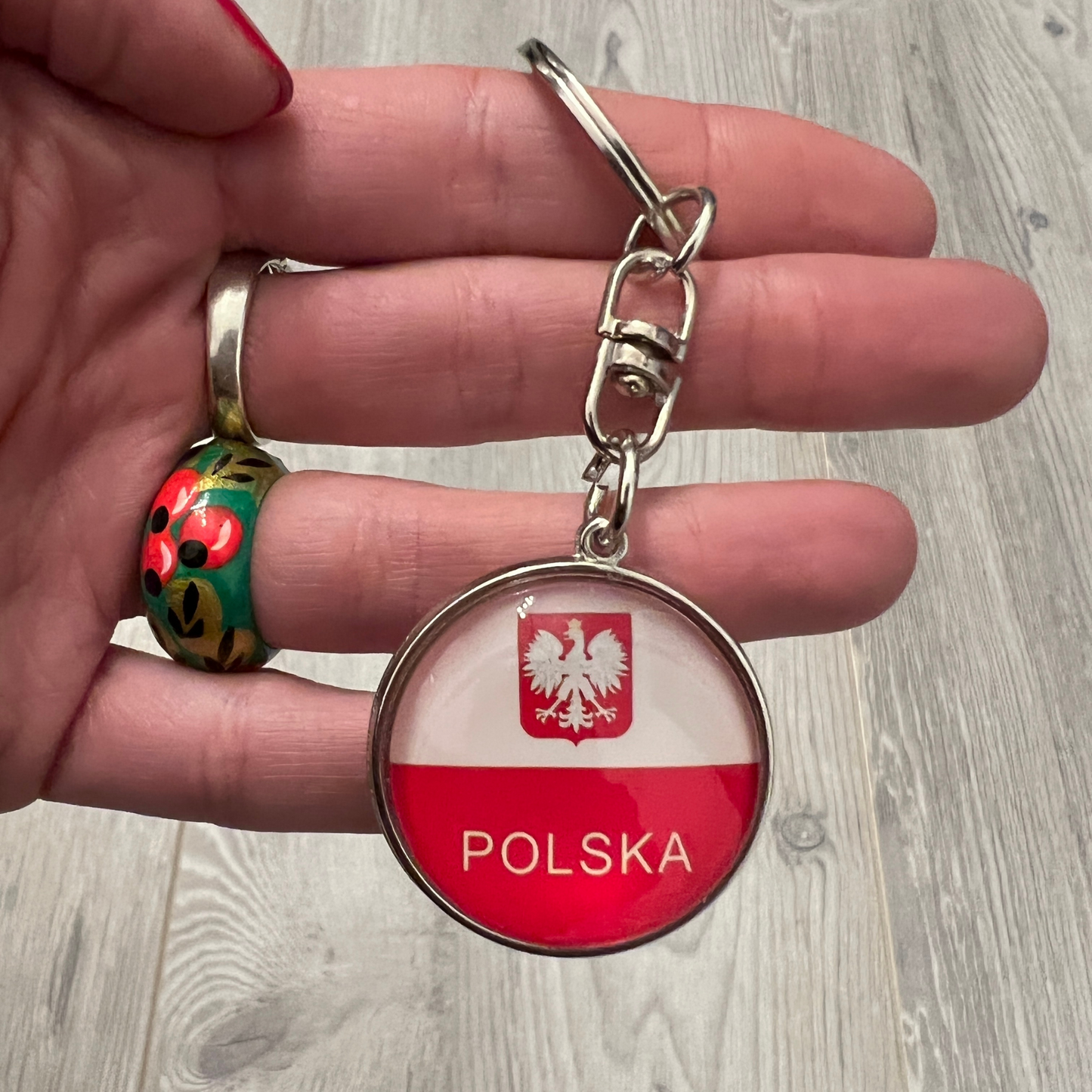 Porte clés rond Polska