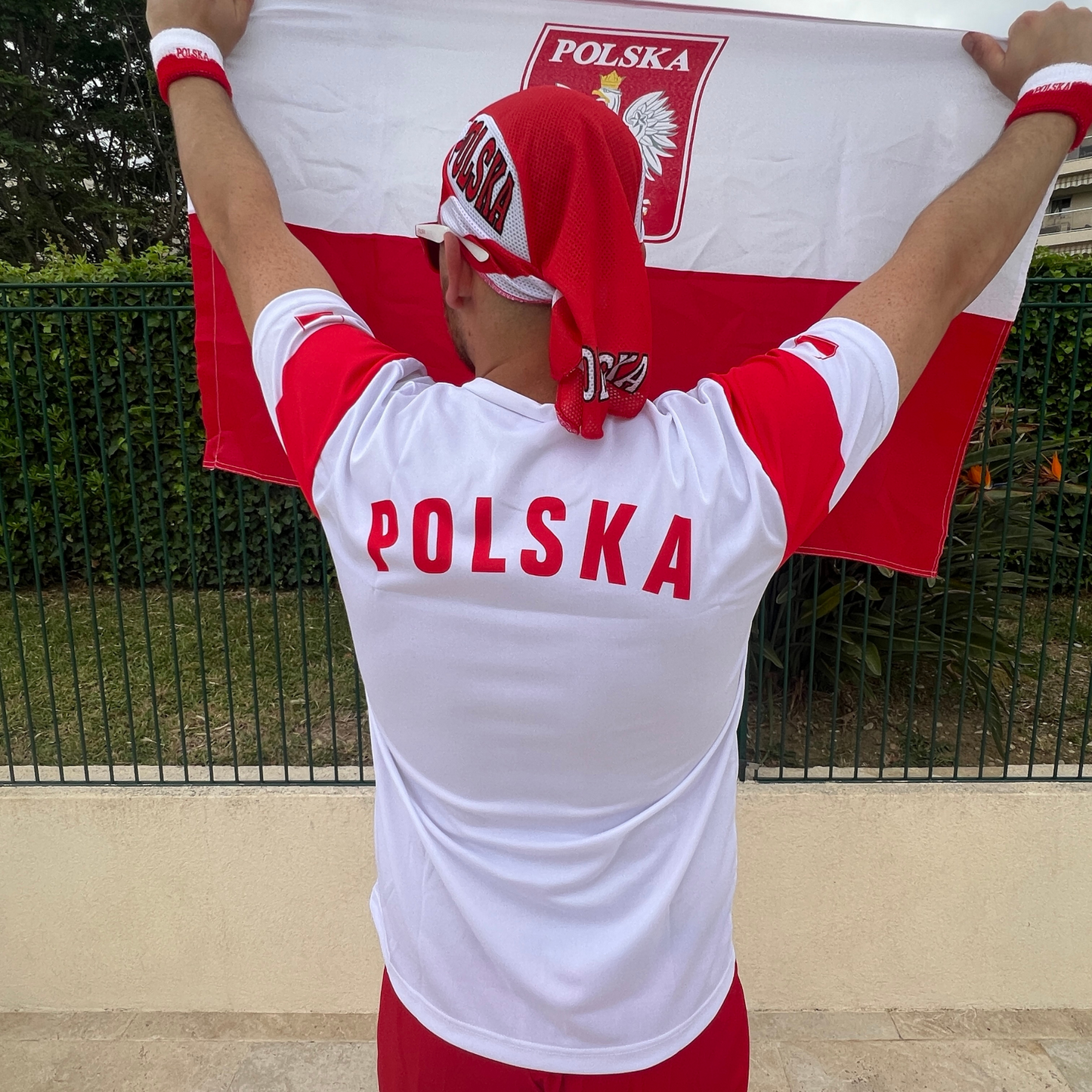 Tee shirt foot Polska rouge et blanc - Trésors de Pologne